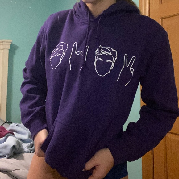 purple dolan twins hoodie